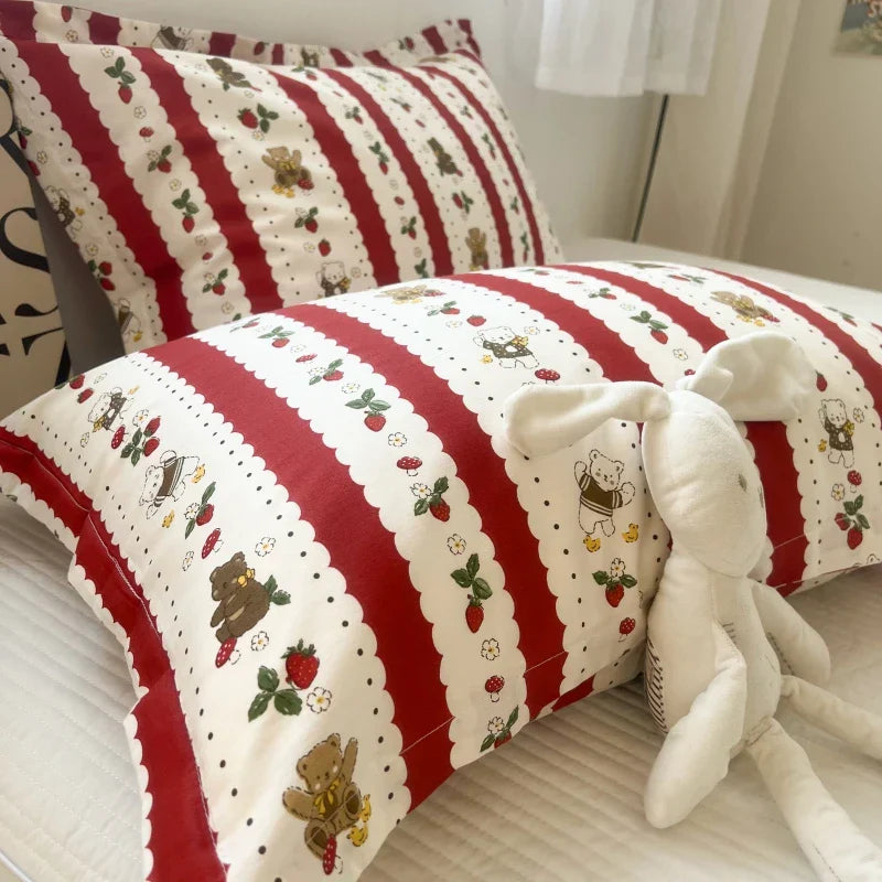 Floral Cotton Pillowcase Set