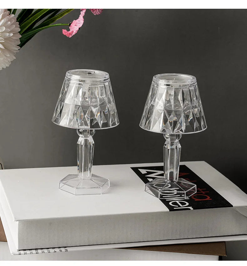 DecorBites™ Crystal Diamond LED Night Light Table Lamp for Bedroom Reading