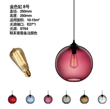 Pendant Lights Multicolored Glass
