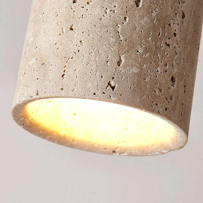 DecorBites™ Japanese Style Stone Wood Round LED Ceiling Lamp for Living Room and Corridor