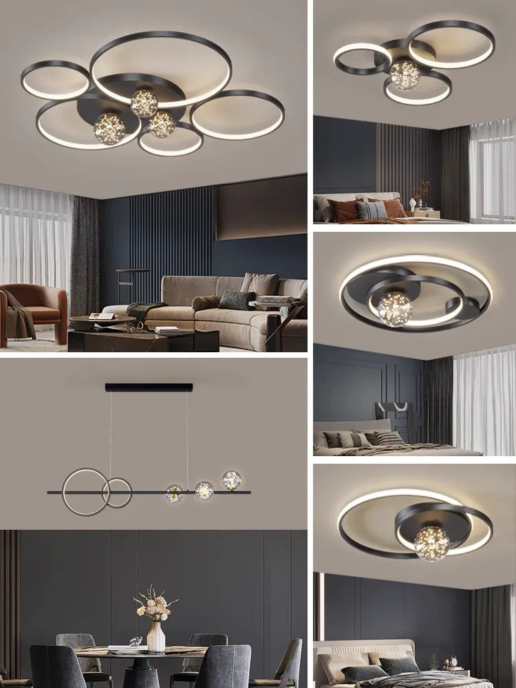 DecorBites™ Gypsophila Chandelier: Modern Ceiling Mounted Light for Home, Living Room, Bedroom