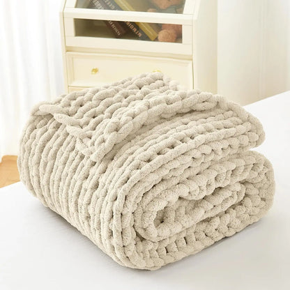 DecorBites™ Cozy Autumn Fleece Blanket | Double-Sided Warm Flannel | Durable & Soft