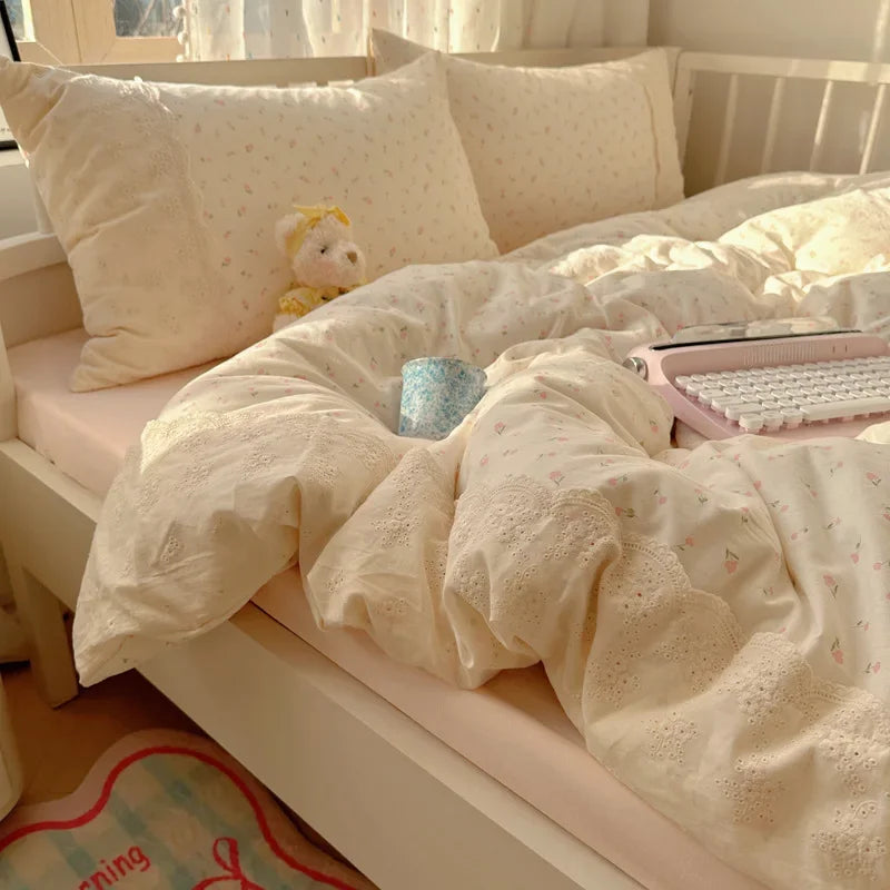 French Cotton Lace Bedding