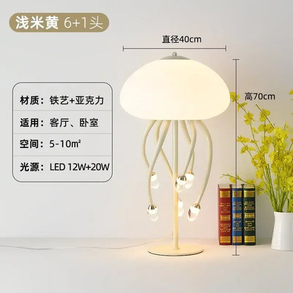 DecorBites™ Kawaii LED Jellyfish Lamp Art for Bedroom Decor & Lighting