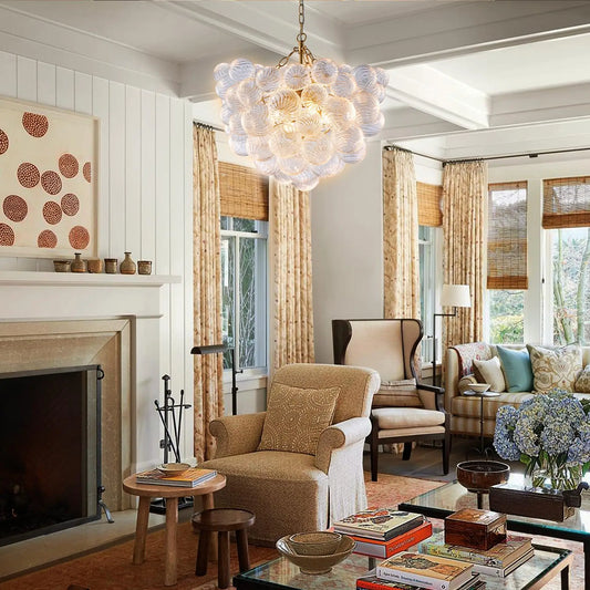 DecorBites™ Glass Bubble Ball Chandelier LED Decorative