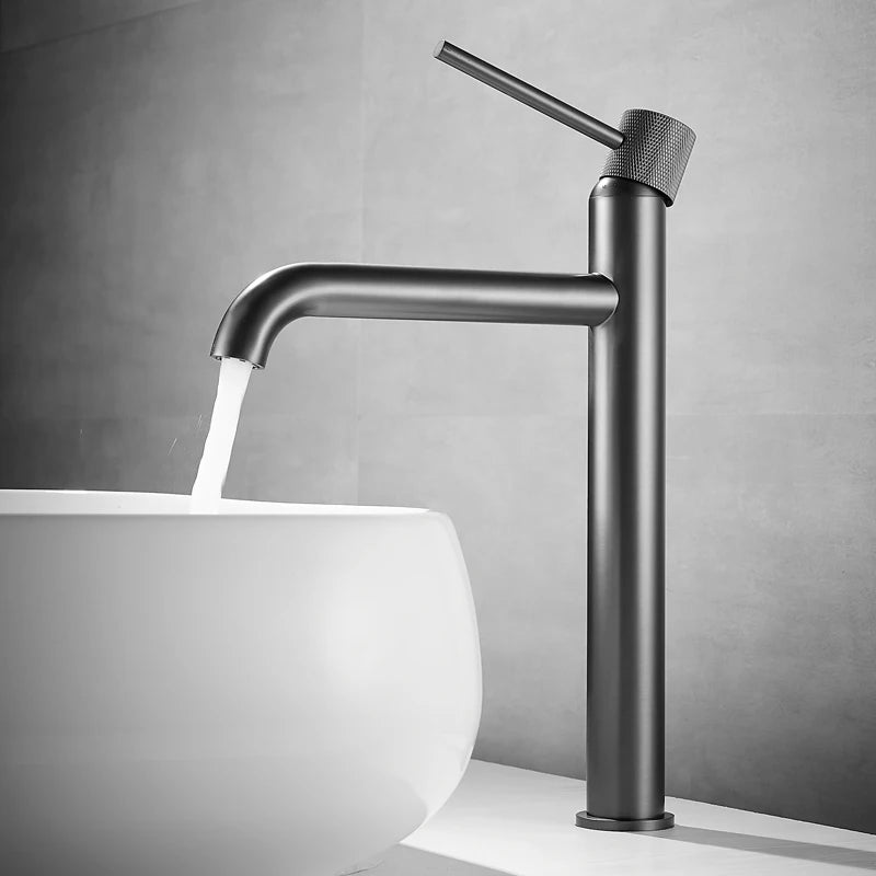 Matte Black Brass Basin Faucet Scratch Resistant