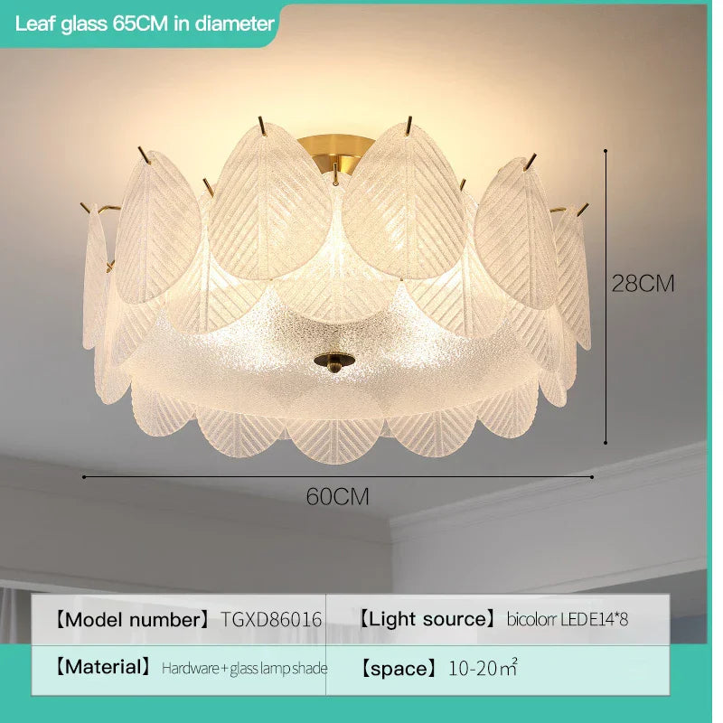 DecorBites™ French Luxury Cream Crystal Living Room Light Modern Simple Net Red