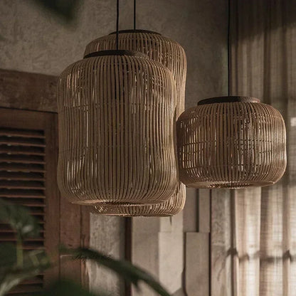 Rattan Teahouse Pendant Light