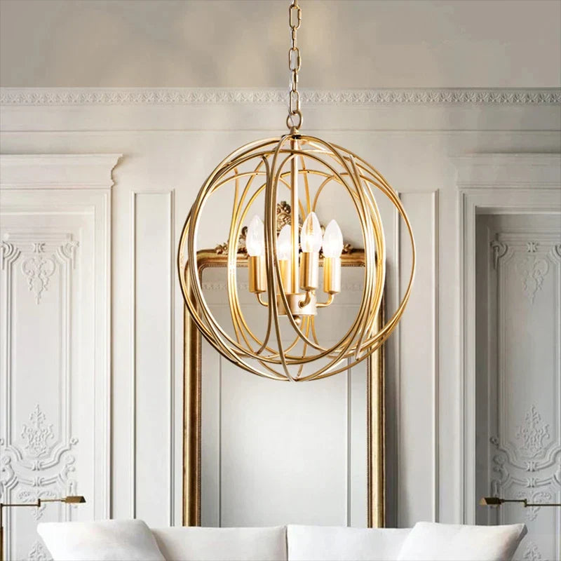 Gold Crystal Ceiling Light D40cm Multi-Room