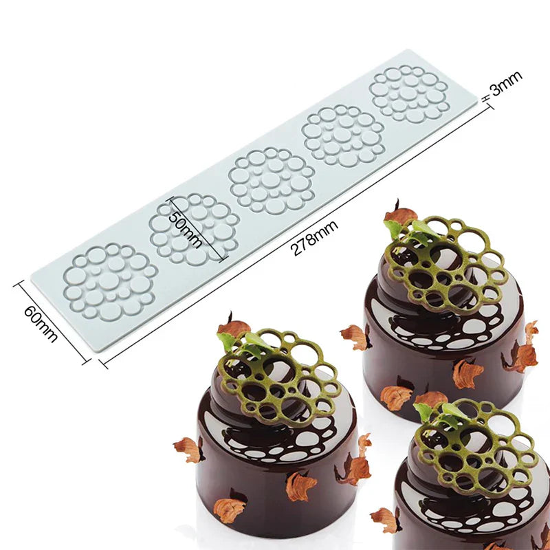 DecorBites™ Heart Leaf Shaped Silicone Mold for Dessert Decoration and Molecular Gastronomy