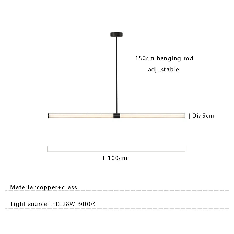 DecorBites™ Black Copper Glass Pendant Dining Room Hanging Lamp Luxe Ceiling Decor
