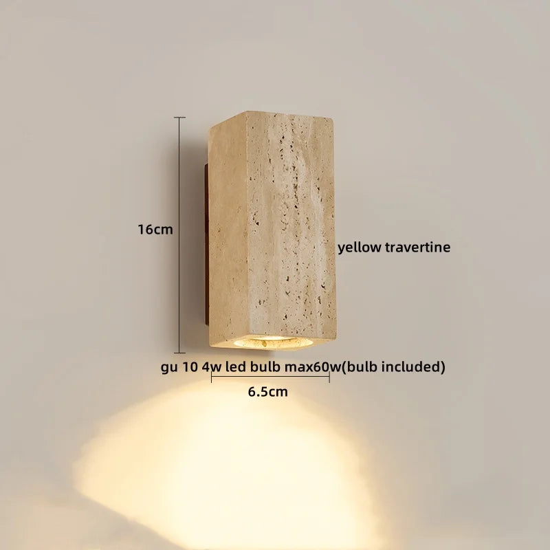 DecorBites™ LED Wall Lights for Dining Room Stair Bedroom Stone Terrazzo Wood - Wabi Sabi Aesthetic