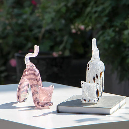 DecorBites™ Crystal Cat Figurine | Decorative Kitten Statue for Home Decoration
