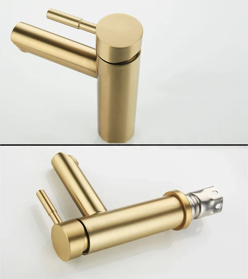 Brushed Gold Steel Faucet