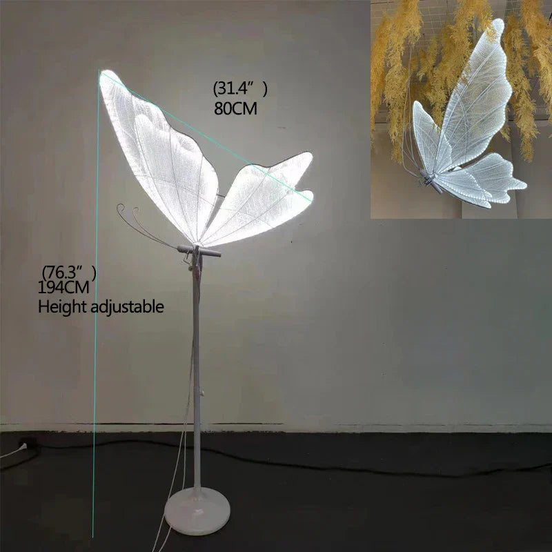 Butterfly LED Floor Lamp Gold 120cm Wedding Style