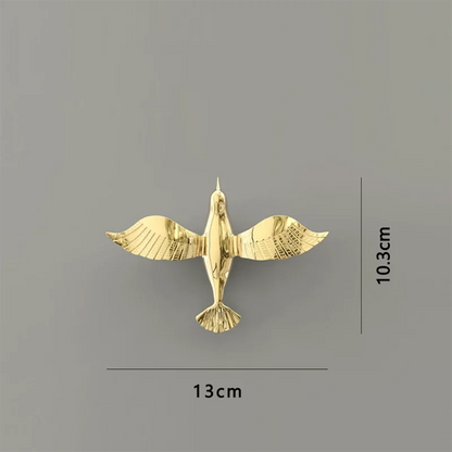 DecorBites™ Gold/Silver Pigeon Wall Ornaments - Dove Statue for Living Room Aesthetics