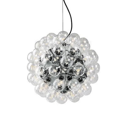 DecorBites™ Glass Dandelion G4 LED Chandelier - Gold Chrome Black Hardware