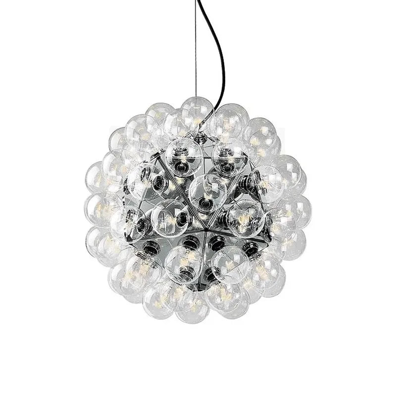 DecorBites™ Glass Dandelion LED Chandelier in Black Gold For Modern Spaces