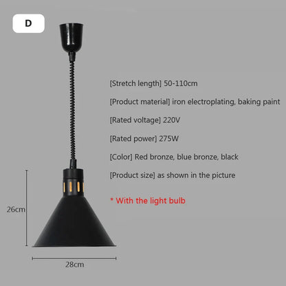 DecorBites™ 275W Electric Food Heat Preservation Lamp for Kitchen Restaurant Buffet