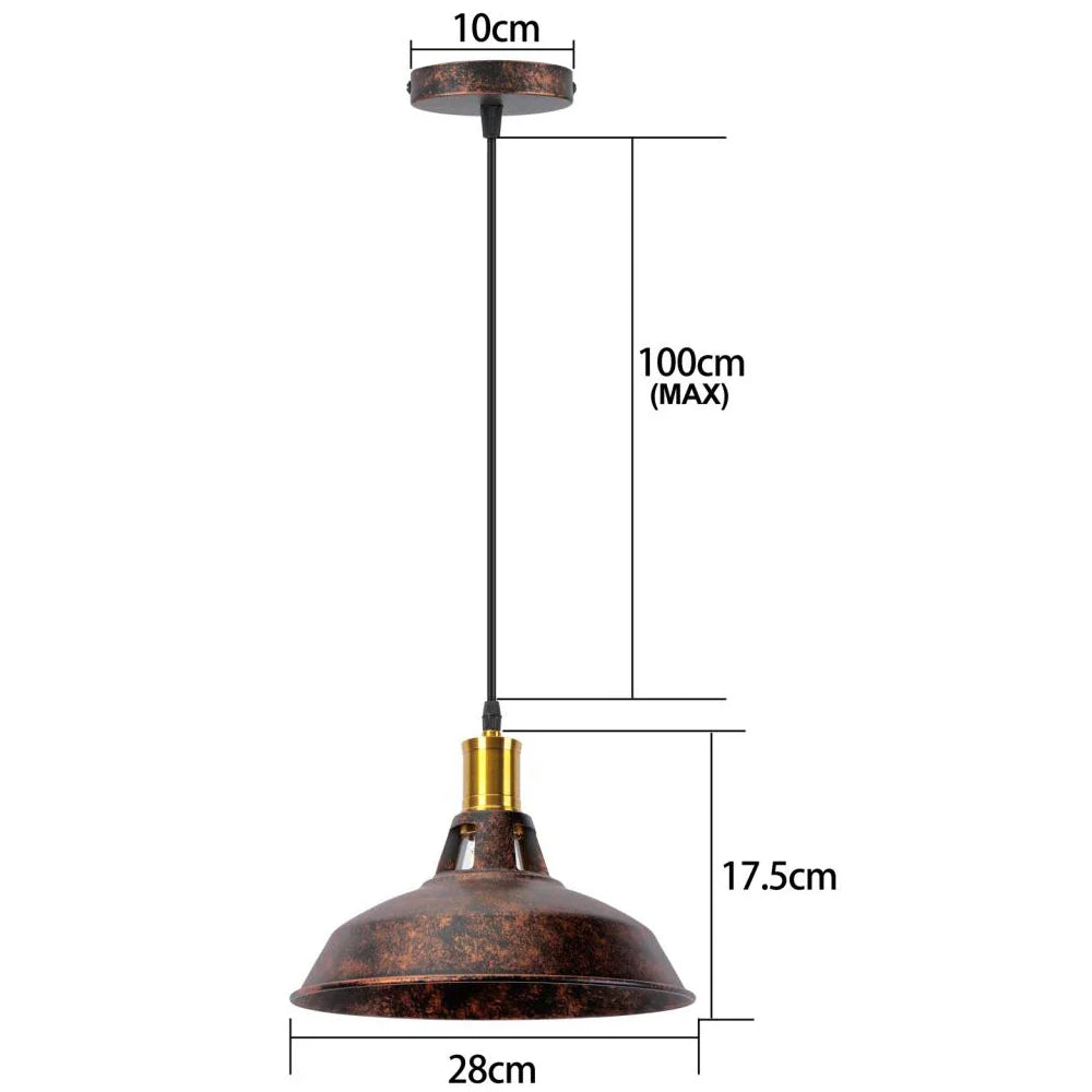 Industrial Vintage Black Iron Pendant Light