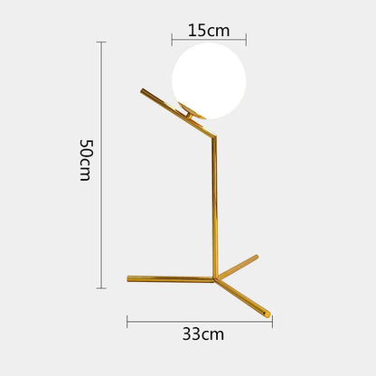 DecorBites™ Glass Ball Table Lamp: Modern Nordic LED Desk Light