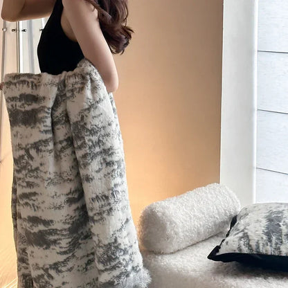 DecorBites™ Leopard Print Luxury Mink Fur Blanket for Bed and Sofa