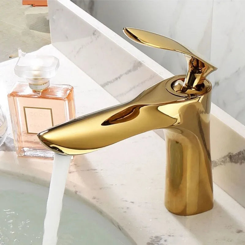 Gold Deck Mounted Faucet
