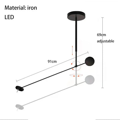 DecorBites™ Adjustable Swing Arm Black Wall Lamp for Bedroom & Study Room