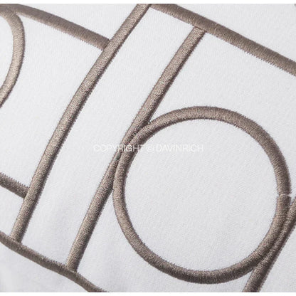 DecorBites™ Geometric Embroidered Noble Cushion Covers for Living Room Sofa