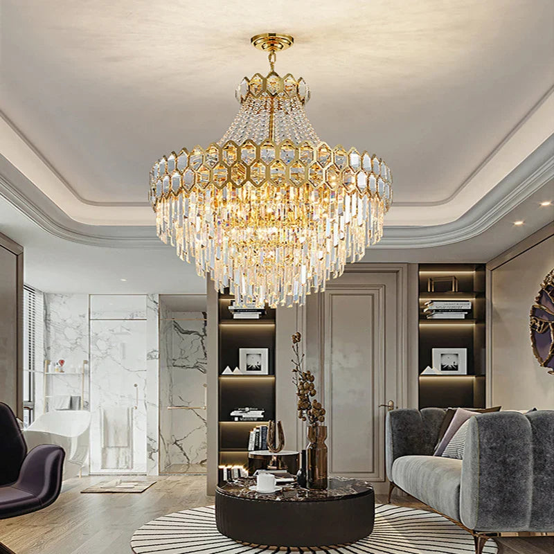 DecorBites™ Deluxe Crystal LED Pendant Lamp - Elegant Home Decor Lighting