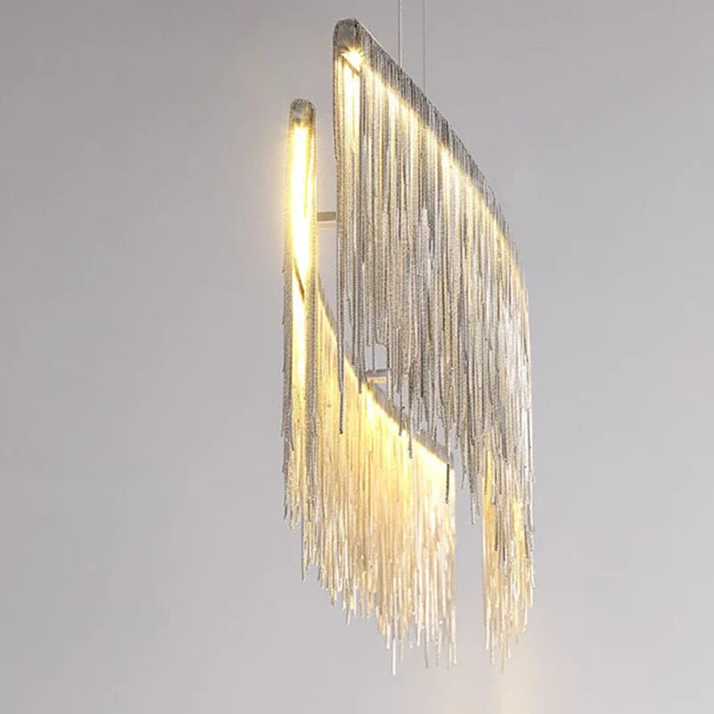 Aluminum Waterfall Pendant Light