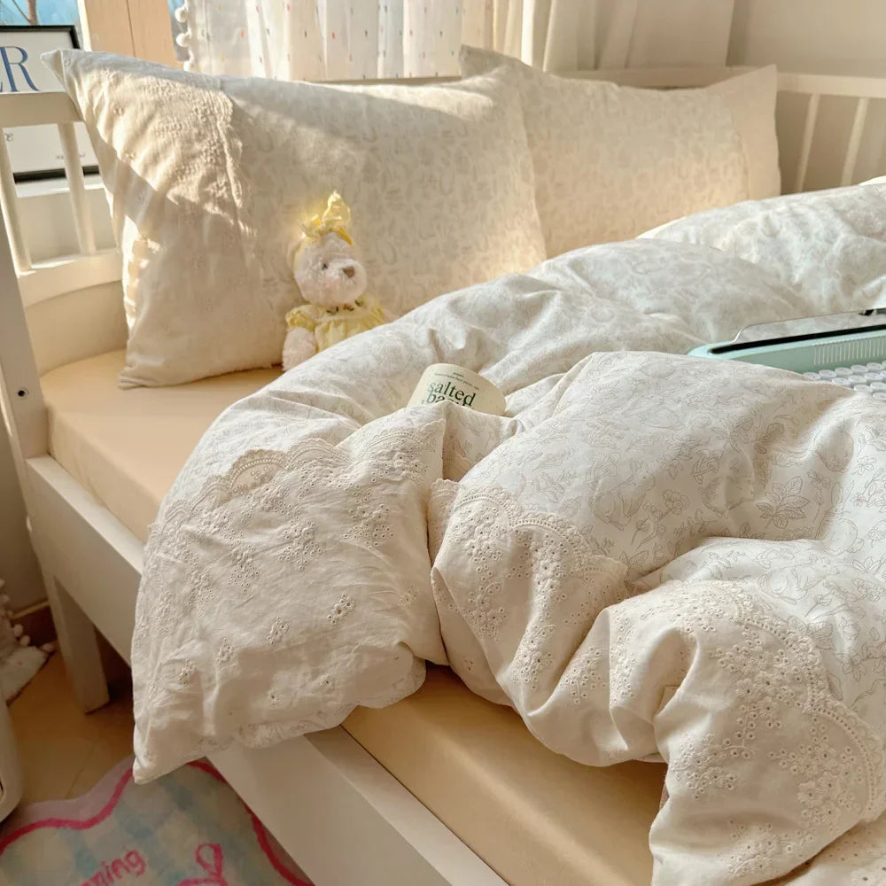 French Cotton Lace Bedding