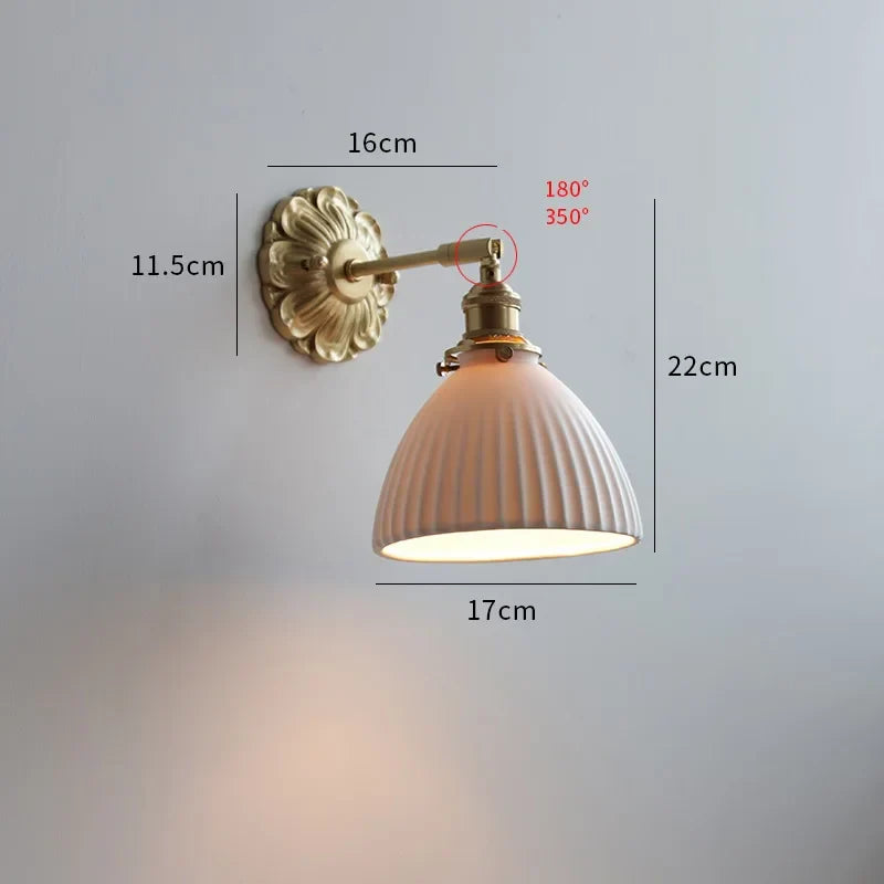 Green Glass Wall Lamp Copper Base Vibrant Hue