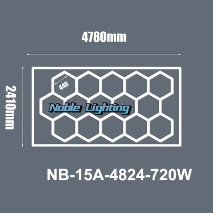 DecorBites™ Hexagon LED Ceiling Light for Barbershop and Garage Hair Salon