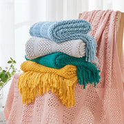 Solid Color Knit Blanket