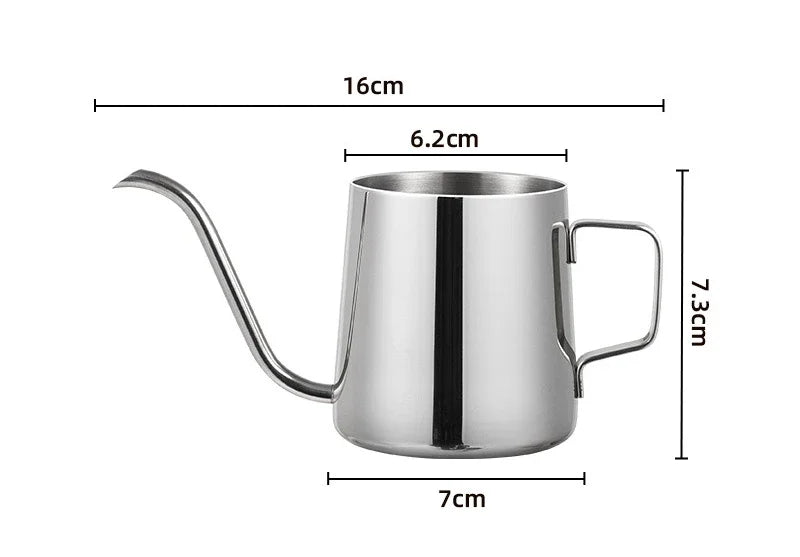 DecorBites™ Glass Coffee Maker Pot Barista Kettle Stainless Steel Strainer Pitcher