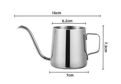 DecorBites™ Glass Coffee Maker Pot Barista Kettle Stainless Steel Strainer Pitcher