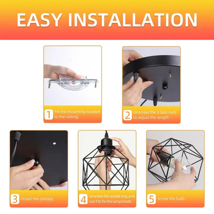 DecorBites™ Chandelier Vintage Nordic Pendant Lamp