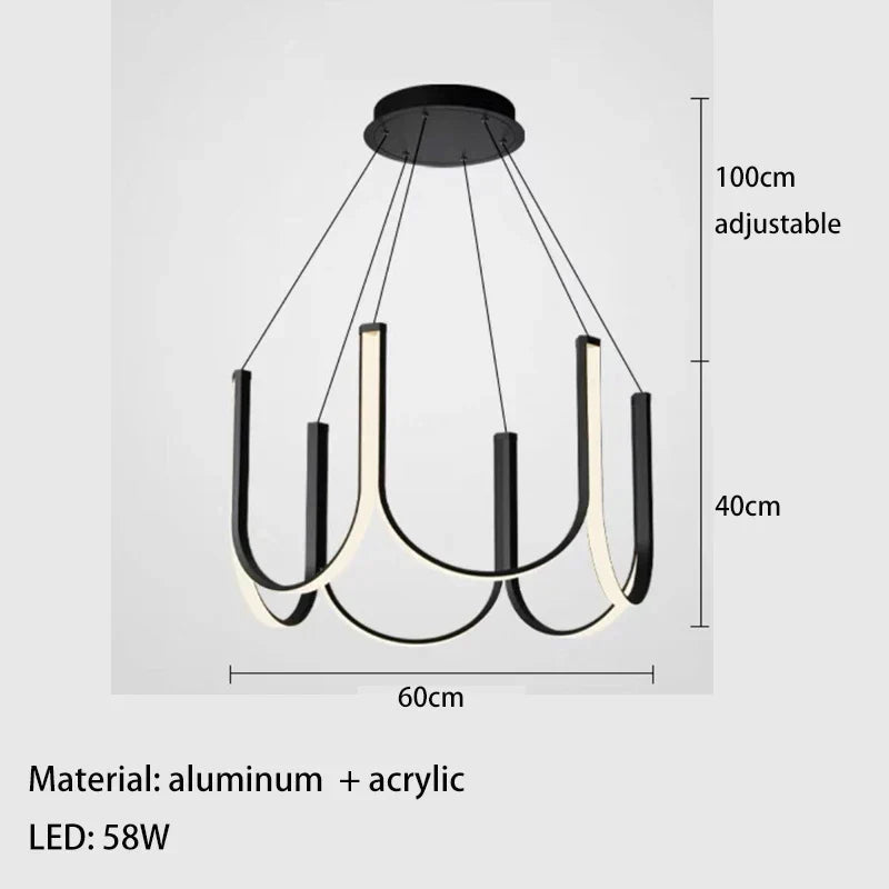 Gold Designer Pendant Light Long 125cm Metal