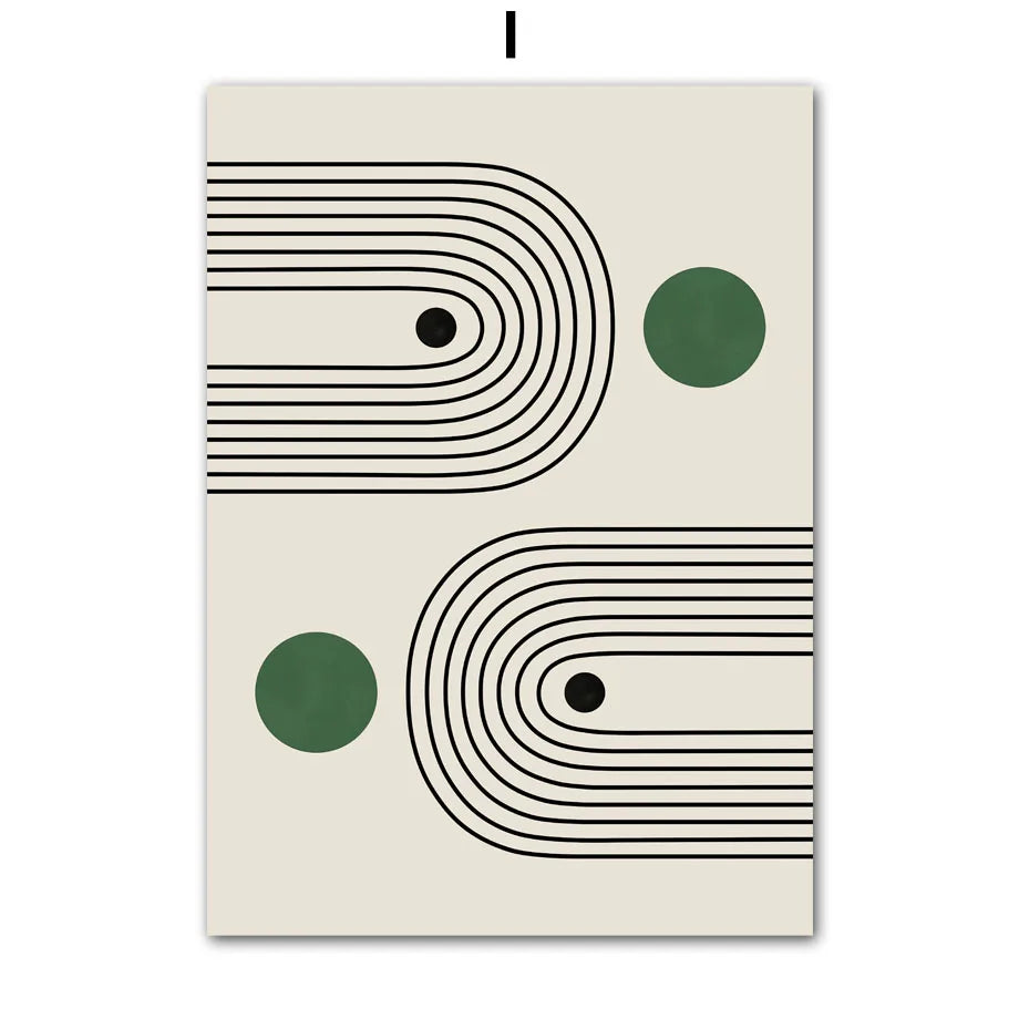 Abstract Canvas Wall Art Green