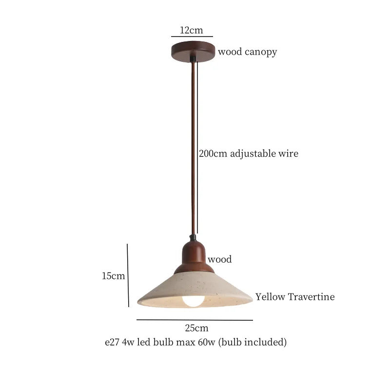 Travertine Vintage Pendant Light