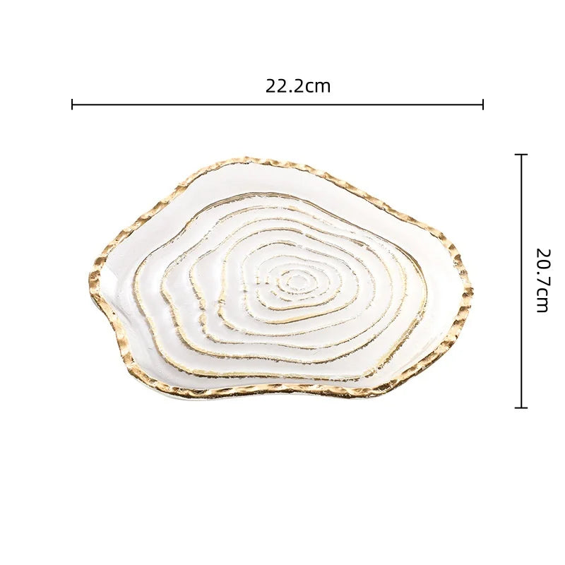 Gold Foil Glass Tray
