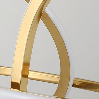 DecorBites™ Gold LED Ring Ceiling Chandelier: Modern Luxury for Bar, Hotel, Bedroom & Restaurant