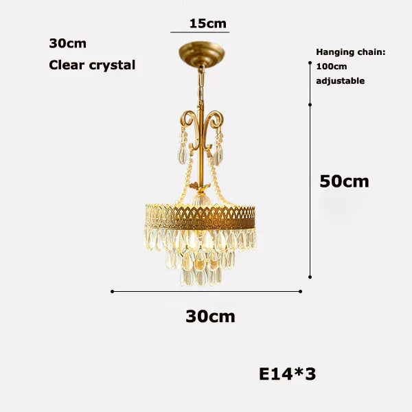 DecorBites™ Crystal Water Drop Chandelier for Kitchen Dining Room