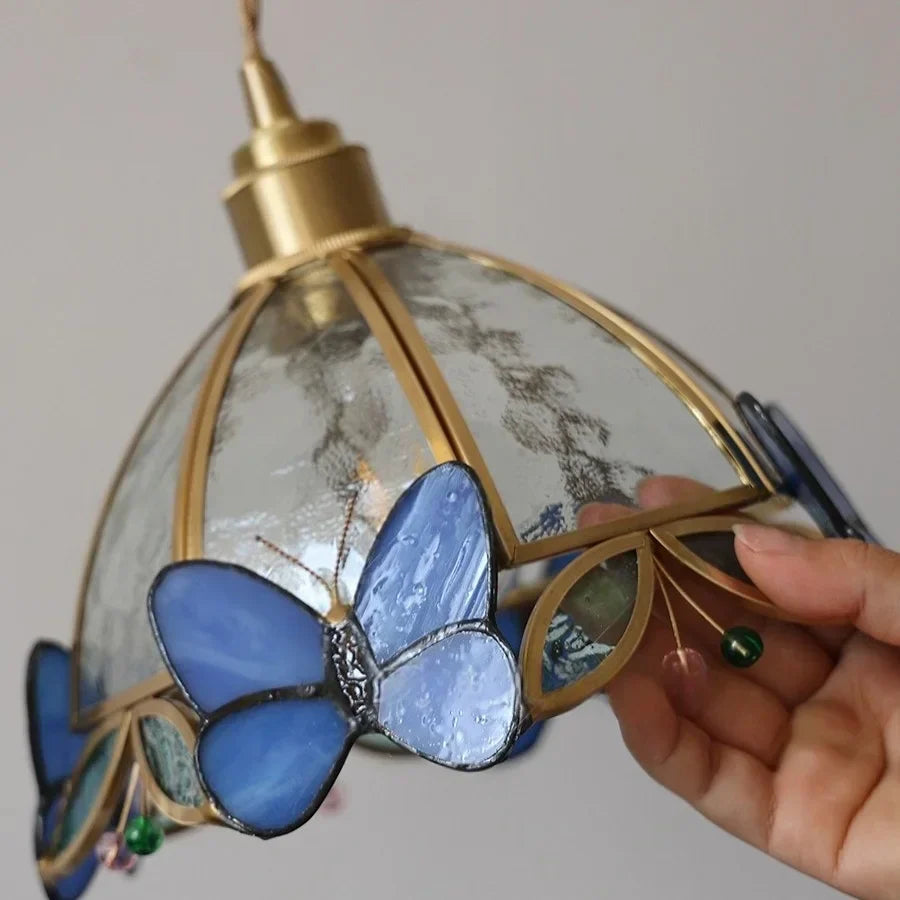 Glass Butterfly Wall Sconce