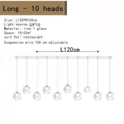 DecorBites™ Bubble LED Chandelier: Modern Art Glass Ball Lighting for Home, Hotel, Hallway