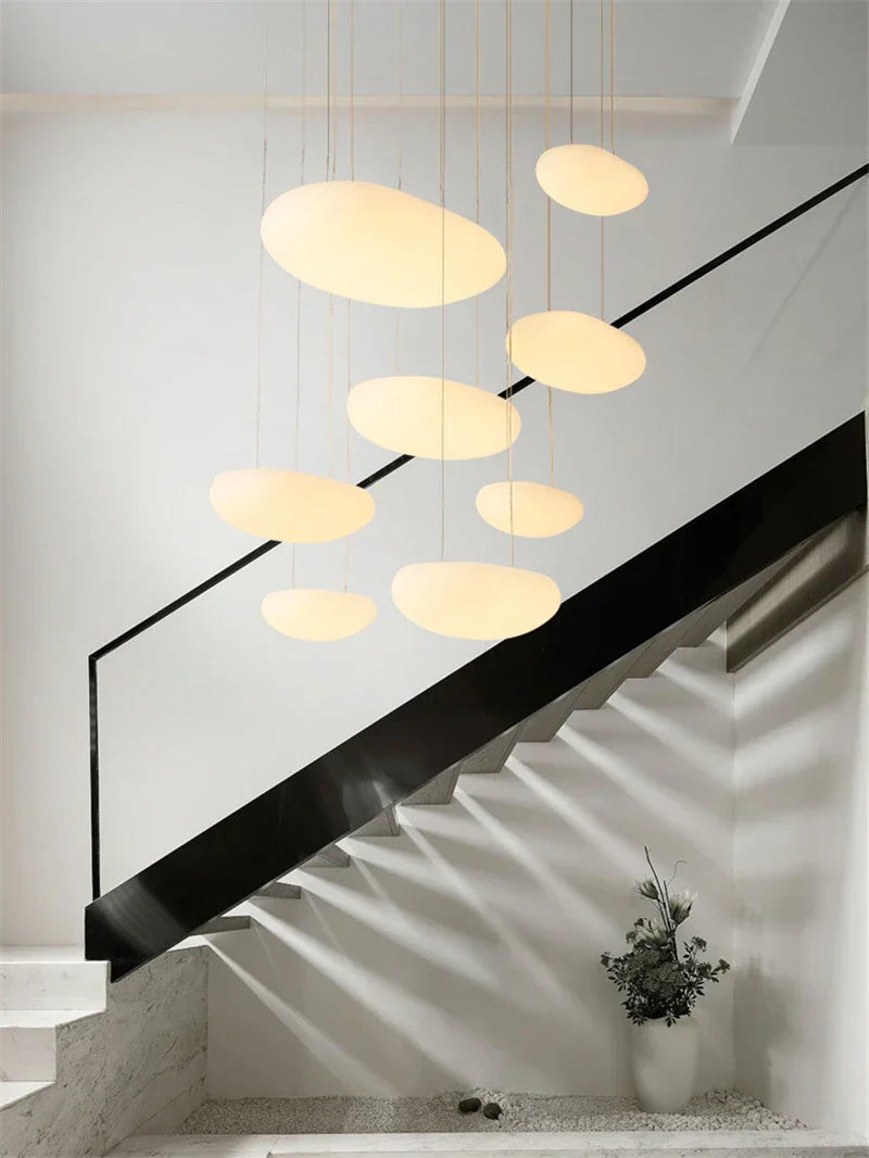 White Pebble Pendant Light