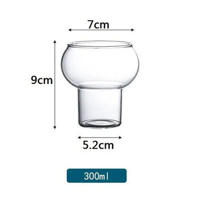 DecorBites™ Glass Cocktail Cups Set, Pink Juice & Water Cup, Nordic Style Design