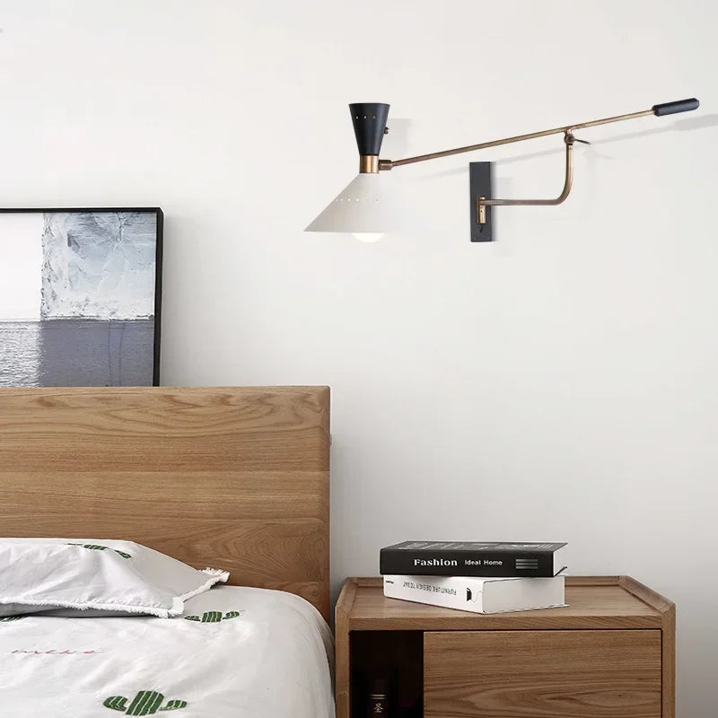 DecorBites™ Adjustable Metal Bedroom Sconce Light E27 Surface Mount Wall Decor