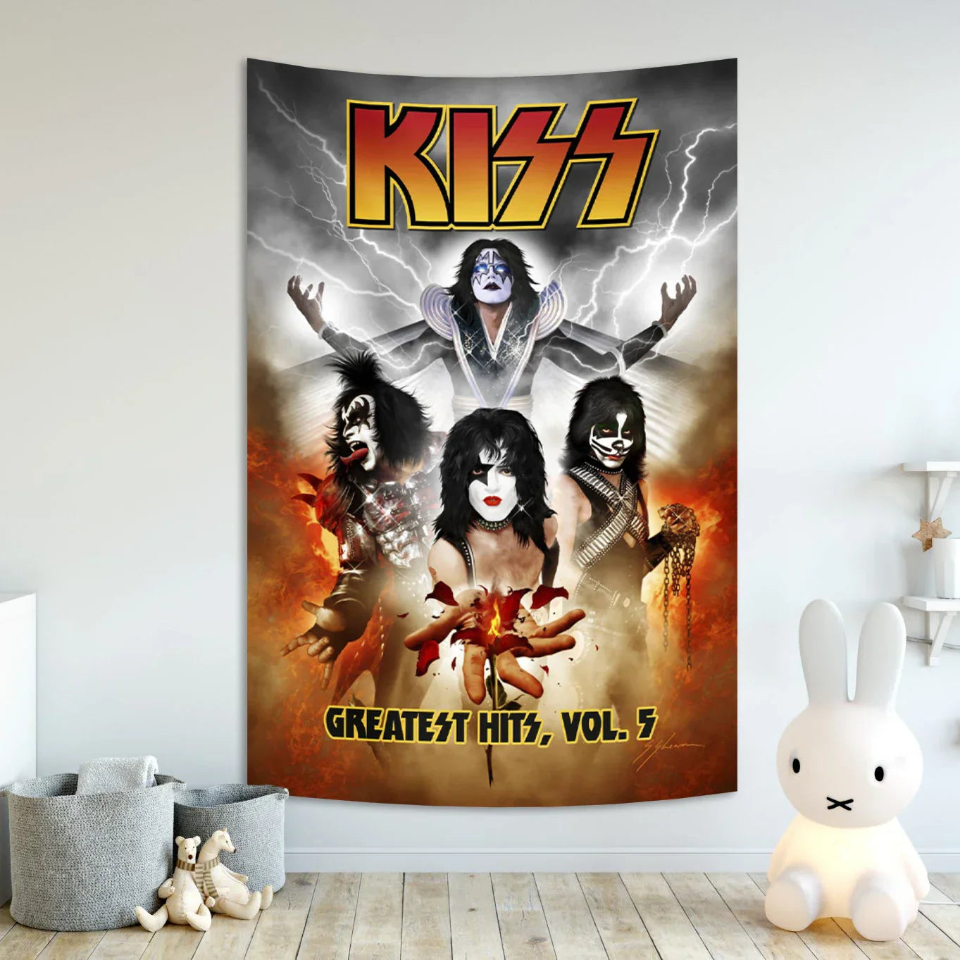 DecorBites™ KISS Band Canvas Tapestry Wall Art Decor for Living Room & Bedroom